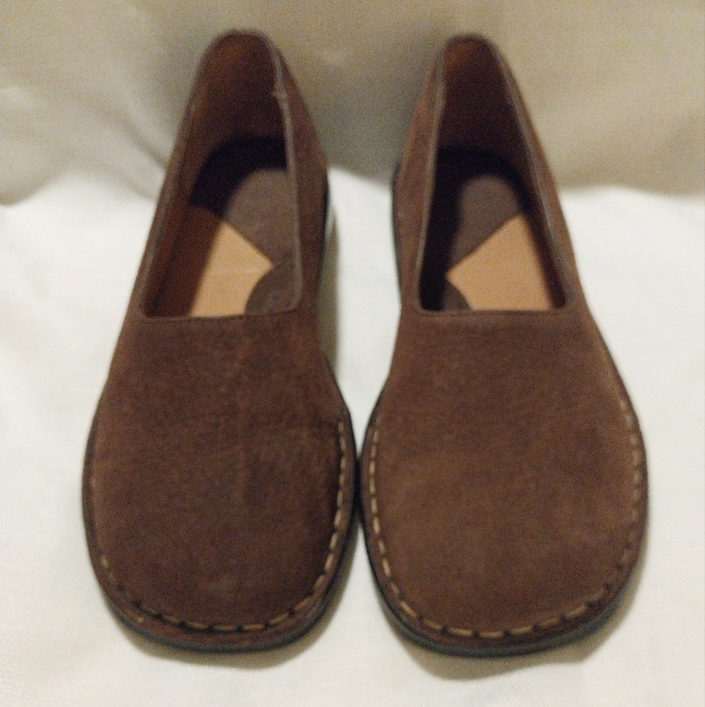 Born Brown Suede Flats Loafers - Picture 3 of 9